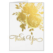Gold Rozen Faux Folie Elegant Floral Hartelijk dan (Voorkant)