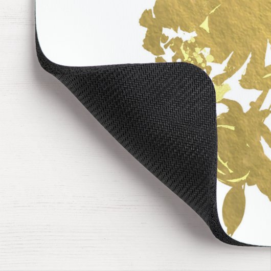 Gold Rozen Faux Folie Elegant Moderne Floral Glam Muismat (Hoek)