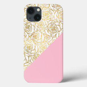 Gold Rozen met roze Case-Mate iPhone Case
