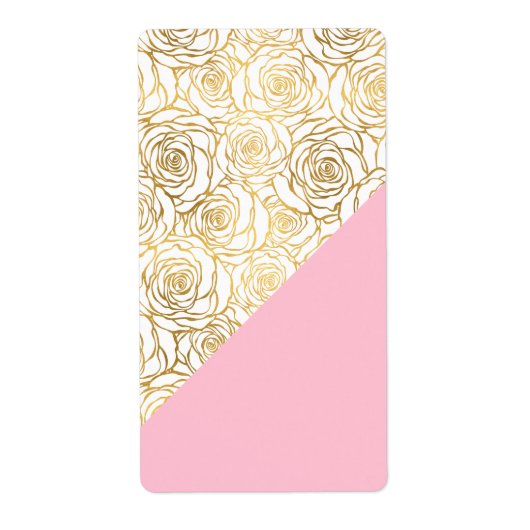 Gold Rozen met roze Etiket (Voorkant)