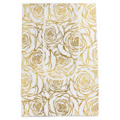 Gold Rozen met roze Medium Cadeauzakje (Achterkant)