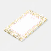 Gold Rozen met roze Post-it® Notes (Schuin)