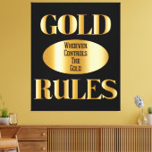 Gold Rules Golden Rule Wall Art Canvas Afdruk (Insitu (Woonkamer))
