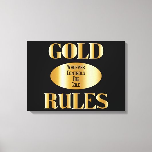 Gold Rules Golden Rule Wall Art Canvas Afdruk (Voorkant)