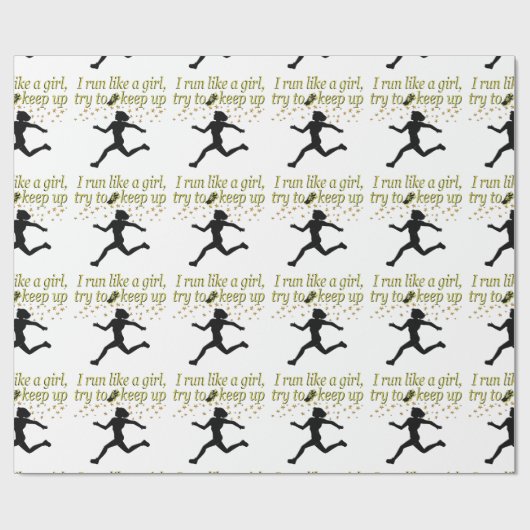 GOLD RUN ZOALS EEN CHAMPION TRACK EN FIELD ONTWERP CADEAUPAPIER (Vlak)