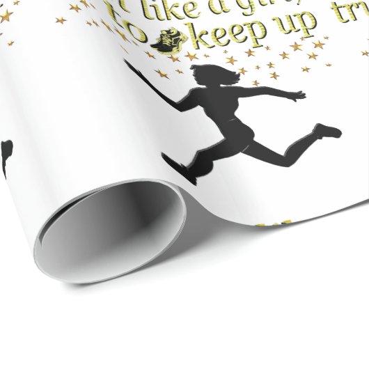 GOLD RUN ZOALS EEN CHAMPION TRACK EN FIELD ONTWERP CADEAUPAPIER (Rol Hoek)