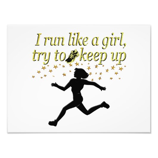 GOLD RUN ZOALS EEN CHAMPION TRACK EN FIELD ONTWERP FOTO AFDRUK (Voorkant)