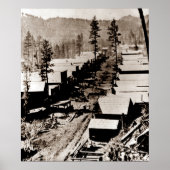 Gold Rush Deadwood South Dakota 1876 Sepia Poster (Voorkant)