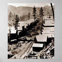Gold Rush Deadwood South Dakota 1876 Sepia