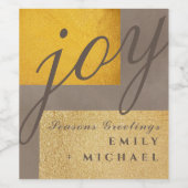 Gold Rush door LeahG Contemedhedendaagse Metallic Wijn Etiket (Enkel label)