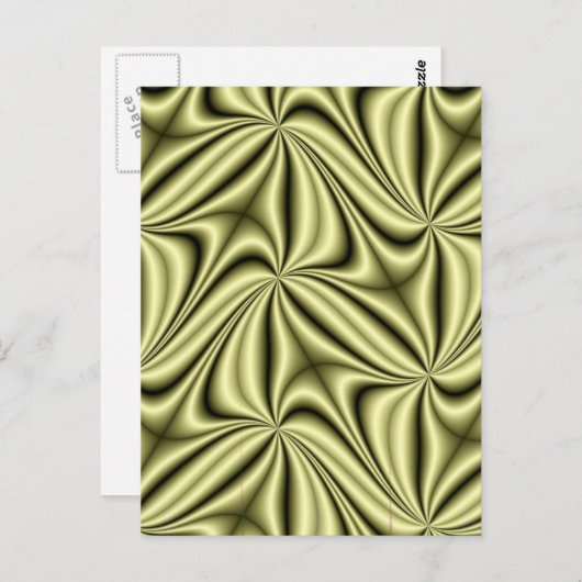 Gold Rush Hologram Fractal Briefkaart (Voorkant / Achterkant)