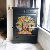 Gold Rush Zwart Meisje Decoupage Tissue Paper Tissuepapier