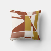 Gold Rust Beige Mauve op wit geometrisch Abstract