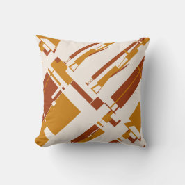 Gold Rust Beige Zuidwest Look Diagonaal Abstract Kussen