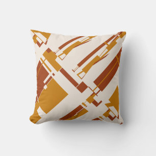 Gold Rust Beige Zuidwest Look Diagonaal Abstract Kussen