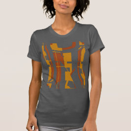 Gold Rust Southwest-geïnspireerde Tribal Art Abstr T-shirt