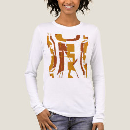 Gold Rust Southwest-geïnspireerde Tribal Art Abstr Tri-Blend Shirt