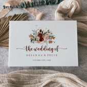 Gold Rustic Colorful Floral Wedding Gastenboek