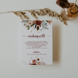 Gold Rustic Colorful Floral Wedding Good Informatiekaartje