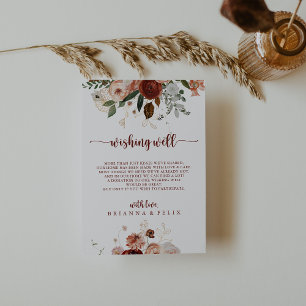 Gold Rustic Colorful Floral Wedding Good Informatiekaartje