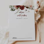 Gold Rustic Colorful Floral Wedding well wil Advieskaart<br><div class="desc">Deze goudkleurige florale bruiloft wenst een goede advieskaart voor een eenvoudige bruiloft. Het ontwerp is voorzien van met de hand geschilde marsala, roze, wazige, Bourgogne en goudbloemen met groene bladeren die in prachtige worsten zijn gerangschikt. Deze kaarten zijn perfect voor een bruiloft, vrijgezellenfeest, baby shower, graduatiedag en nog veel meer....</div>