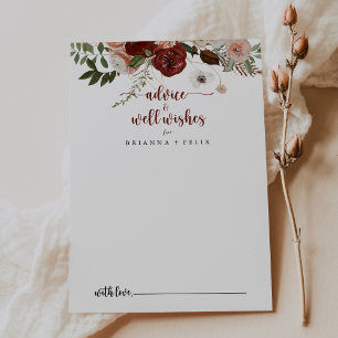 Gold Rustic Colorful Floral Wedding well wil Advieskaart