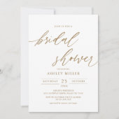 Gold Rustic Elegant Bridal Shower Kaart (Voorkant)