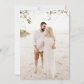 Gold Rustic Elegant Calligraphy Photo Wedding Kaart (Achterkant)