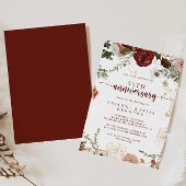 Gold Rustic Floral 50th Wedding Jubileum Kaart