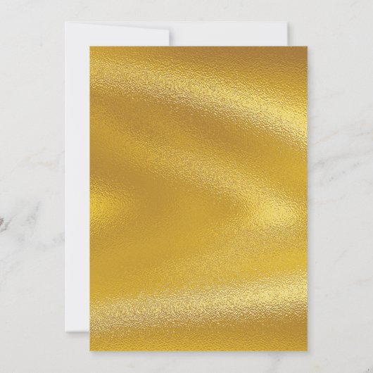 Gold Rustic Floral Pampas Grass Wedding Kaart (Achterkant)