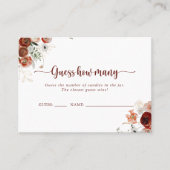 Gold Rustic Floral raden hoeveel gamekaart Visitekaartje (Voorkant)