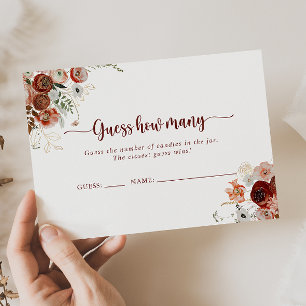 Gold Rustic Floral raden hoeveel gamekaart Visitekaartje