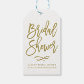 Gold Rustic Hand Lettering Vrijgezellenfeest Gift  Cadeaulabel (Voorkant)