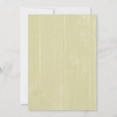 Gold Rustic Lace & Barn Wood Wedding Invitations Kaart (Achterkant)