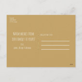 Gold Rustic Leaf Elegant Simple Black Modern Feestdagenkaart (Achterkant)