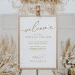 Gold Rustic Unplugged Wedding Ceremony Sign Poster<br><div class="desc">Gold Rustic Unplugged Wedding Ceremony Sign</div>