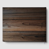 Gold Rustic Wood Masonic Guest Book | Freemason Gastenboek (Achterkant)