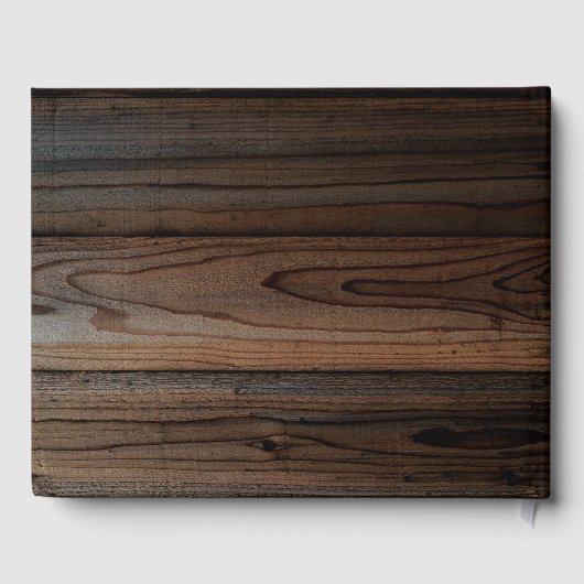 Gold Rustic Wood Masonic Guest Book | Freemason Gastenboek (Achterkant)