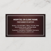 Gold Rustic Wood Tand Tandheelkundige kliniek Tand Visitekaartje (Achterkant)