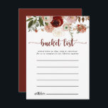 Gold Rustige Floral Bucket List-kaarten Briefkaart<br><div class="desc">Deze goudkleurige florale emmer list kaarten zijn de perfecte activiteit voor een eenvoudige trouwreceptie of vrijgezellenfeest. Het ontwerp is voorzien van met de hand geschilde marsala, roze, wazige, Bourgogne en goudbloemen met groene bladeren die in prachtige worsten zijn gerangschikt. Verander de formulering om het even welke levensgebeurtenis aan te passen....</div>