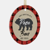 Gold Rustige kerst als Ornament van een Papa-Beer (Rechts)