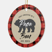 Gold Rustige kerst als Ornament van een Papa-Beer (Links)