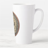 Gold Sacred Eastern Dragon Medallion Latte Mok (Rechts)