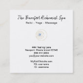 *~* Gold Sacred Geometry Luna Lunar Moon Boho Vierkante Visitekaartje (Achterkant)