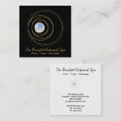 *~* Gold Sacred Geometry Luna Lunar Moon Boho Vierkante Visitekaartje (Voorkant / Achterkant)