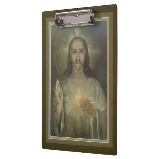 Gold Sacred Heart van Jezus Klembord (Links)