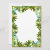 Gold Safari Animal Baby shower Invitation Kaart (Achterkant)