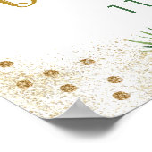 Gold Safari Animal Baby shower Welkom Poster (Hoek)