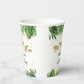 Gold Safari Animal Greenery Birthday Papieren Bekers (Rechts)