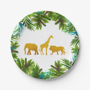 Gold Safari Animal Party Bord